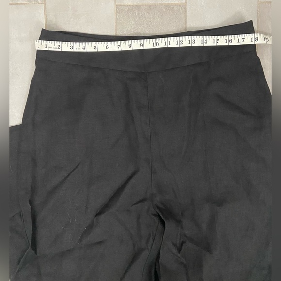 Sezane Jenson Linen Straight Leg Pants Black Size FR46/US 14 - Picture 8 of 8
